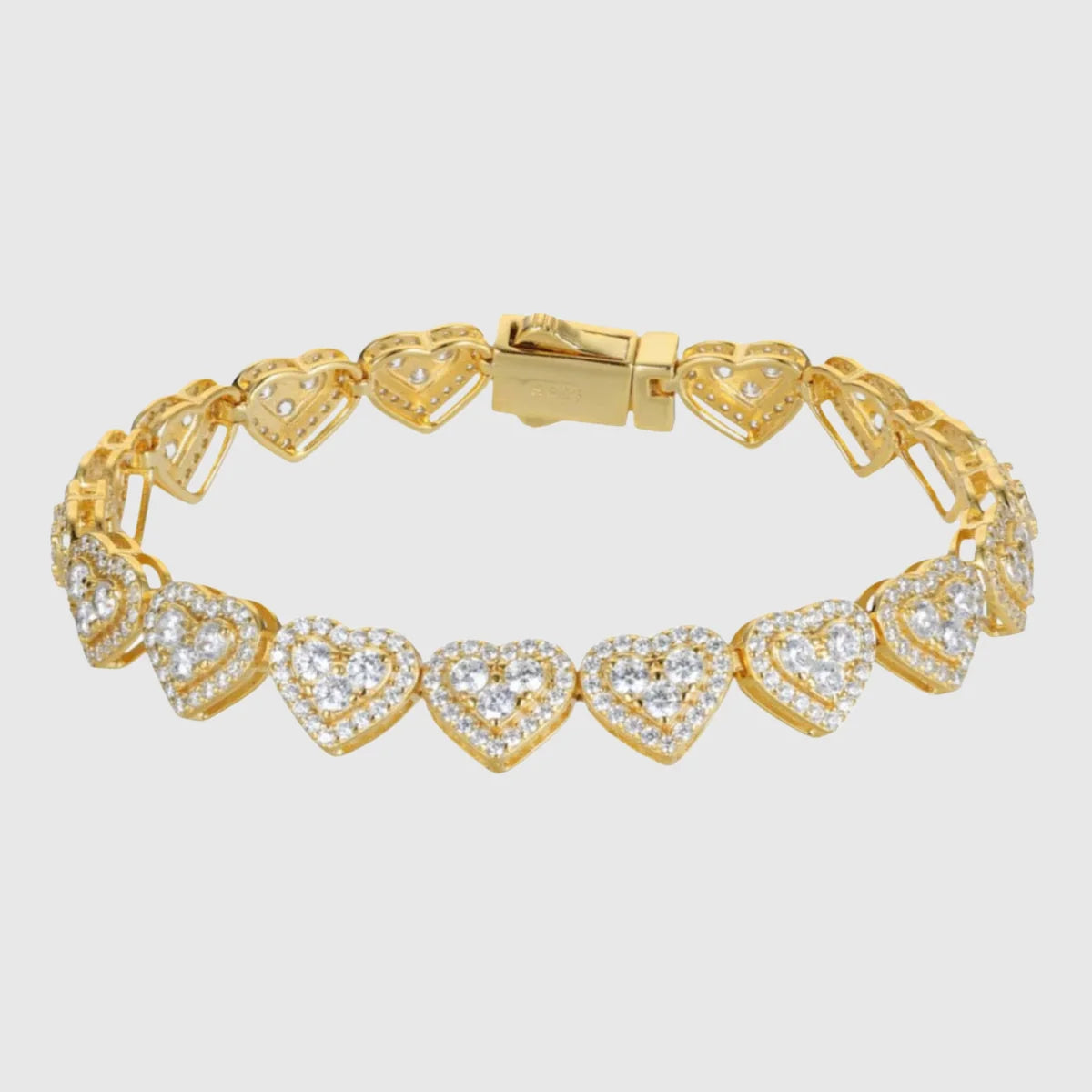 Moissanite Heart Bracelet