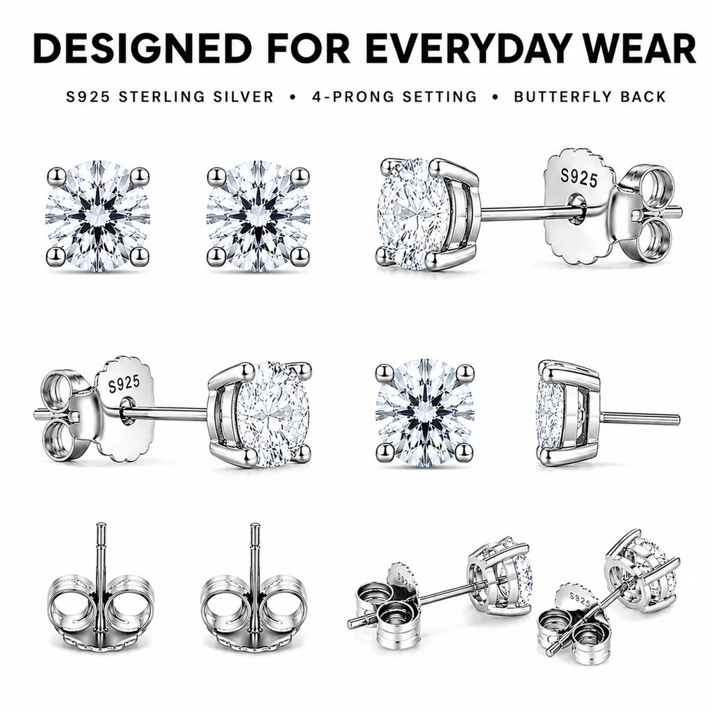 Moissanite Stud Earrings