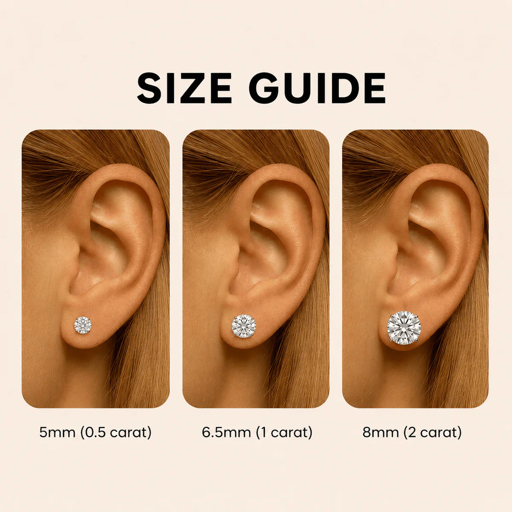 Moissanite Stud Earrings