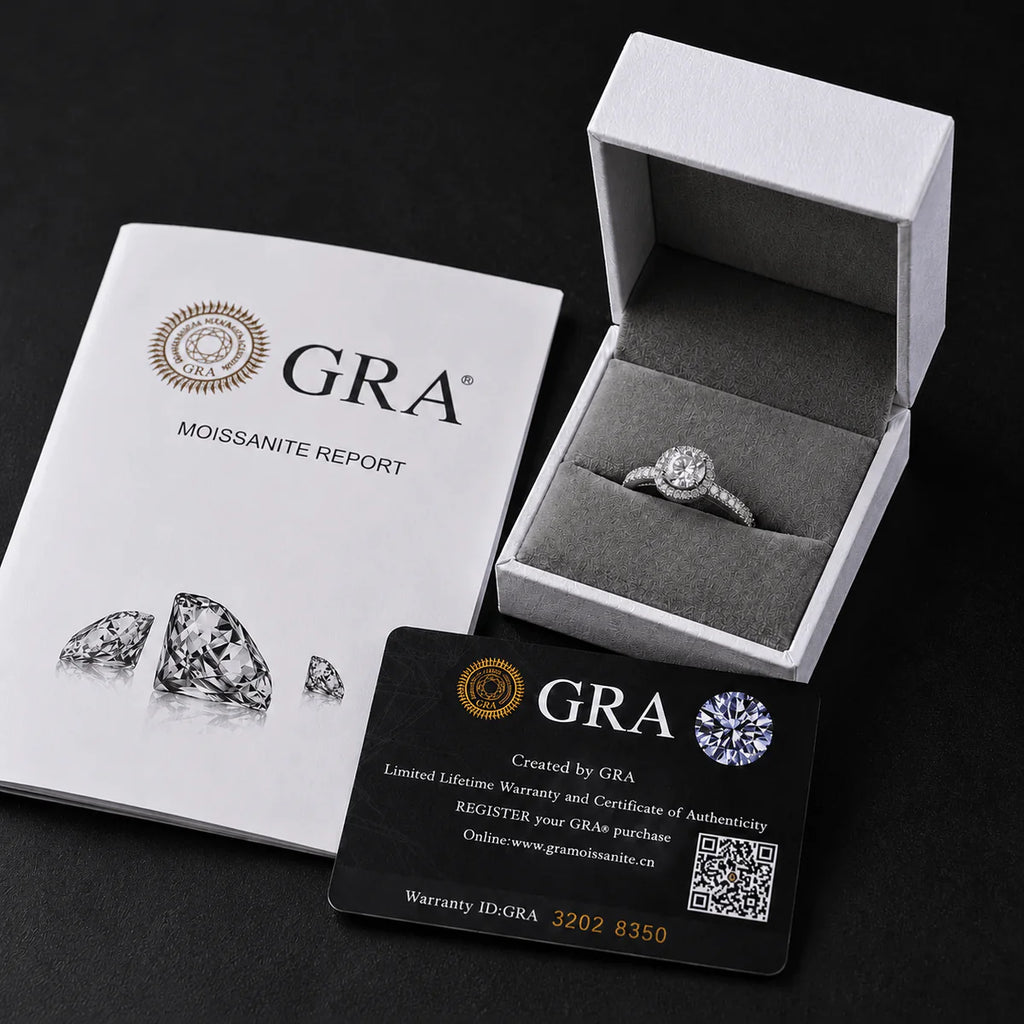 Moissanite Halo Ring