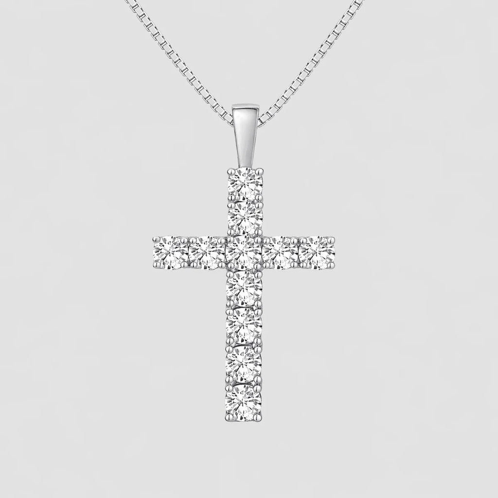Moissanite Cross Necklace