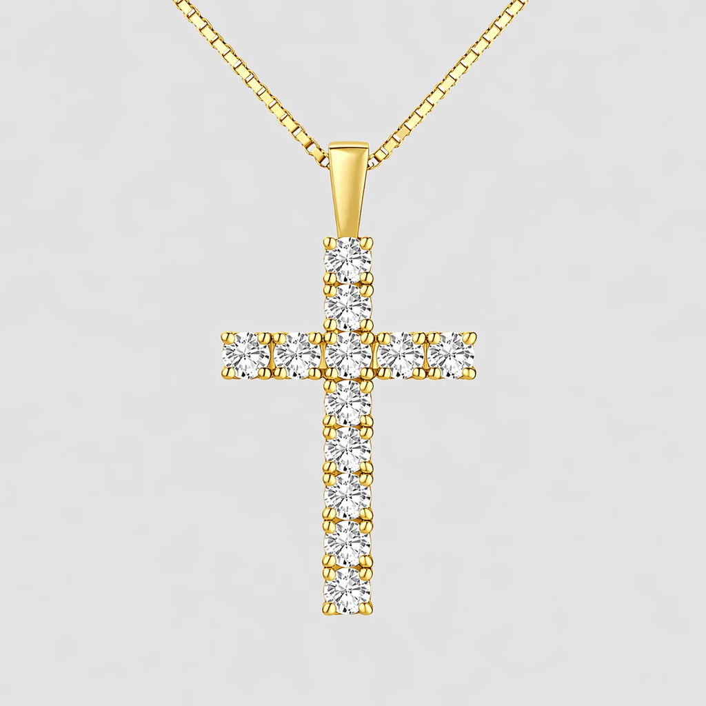 Moissanite Cross Necklace