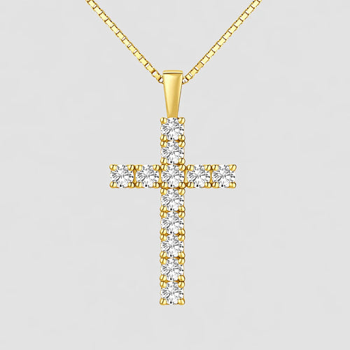 Moissanite Cross Necklace