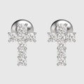 Moissanite Cross Earrings