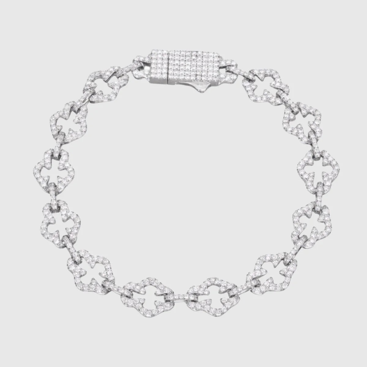 Moissanite Cross Bracelet