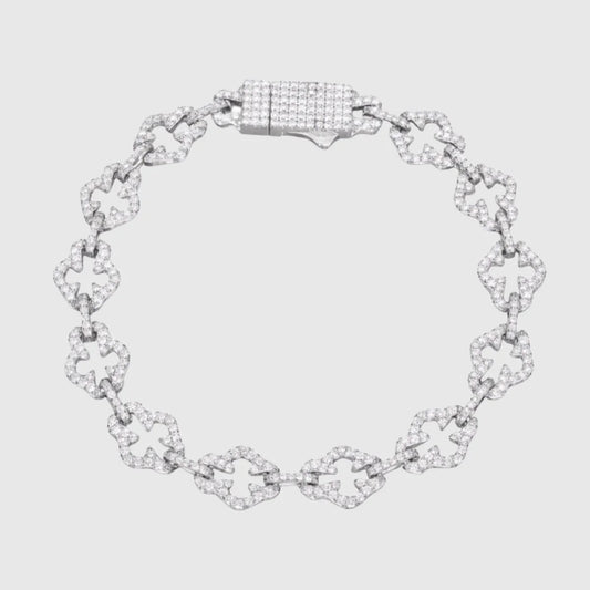 Moissanite Cross Bracelet