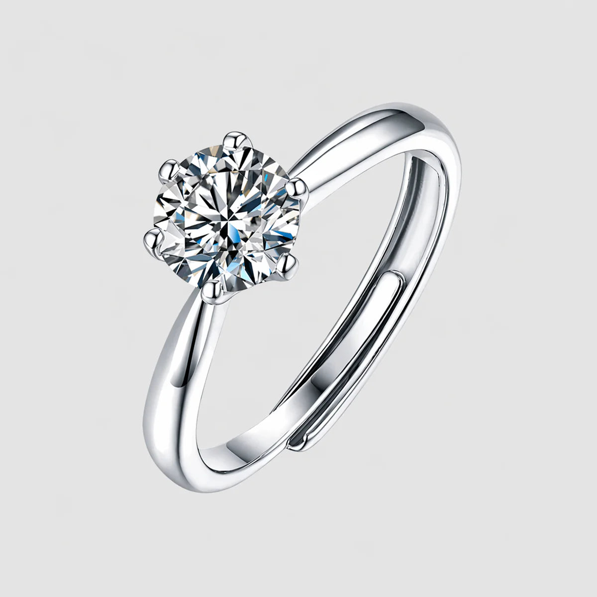 Moissanite Stud Ring
