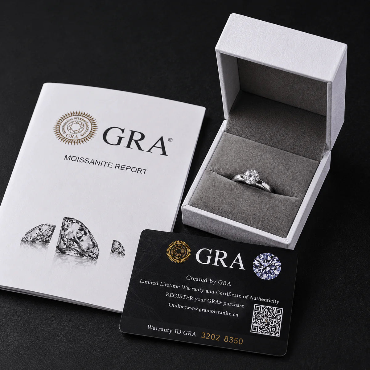 Moissanite Stud Ring