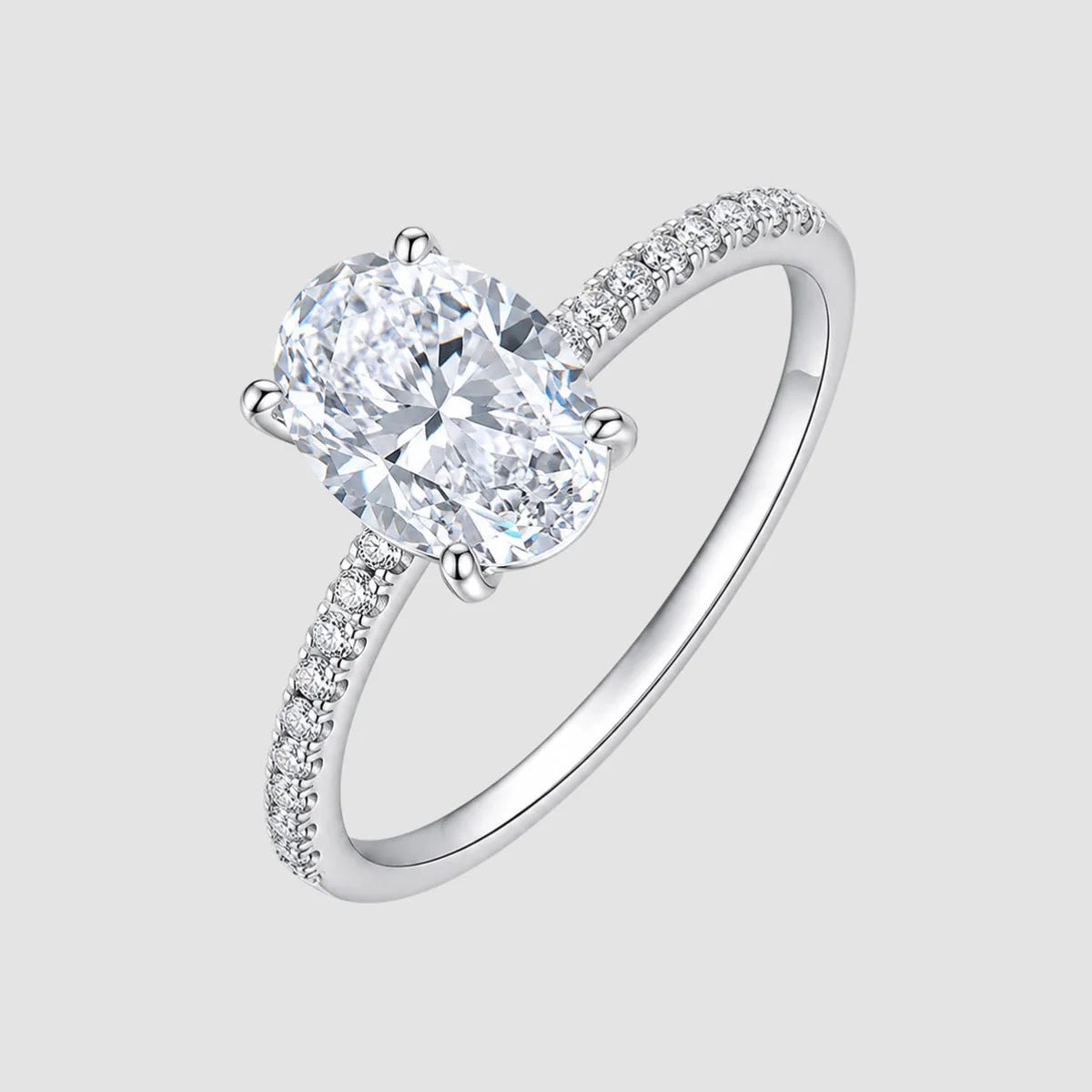 Moissanite Oval Ring