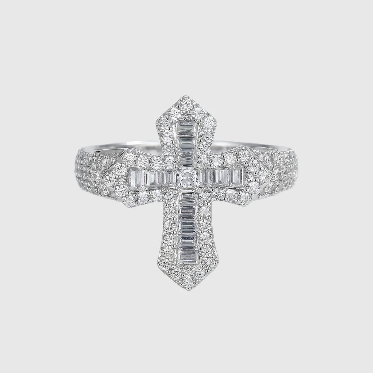 Moissanite Cross Ring