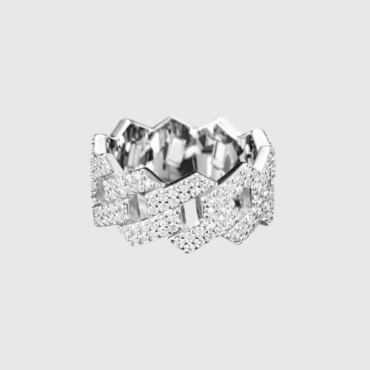Moissanite Cuban Ring