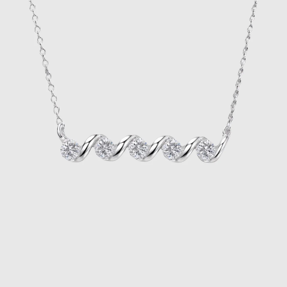 Moissanite Twist Necklace
