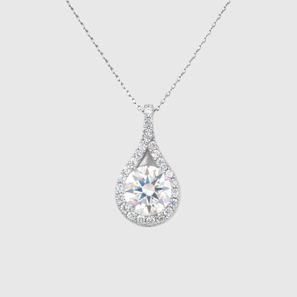 Moissanite Teardrop Necklace